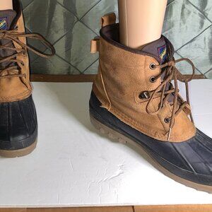 Women's Original Sporto Navy/ Leather Thermolite Insulated‎ Duck Boots Sz 11 GS5